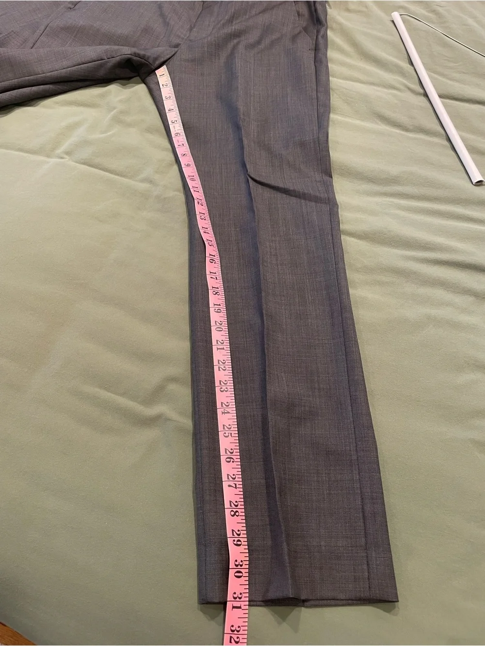 Express 38R Fitted Photographer Suit 32x30 Wool Blend Gray Two Button